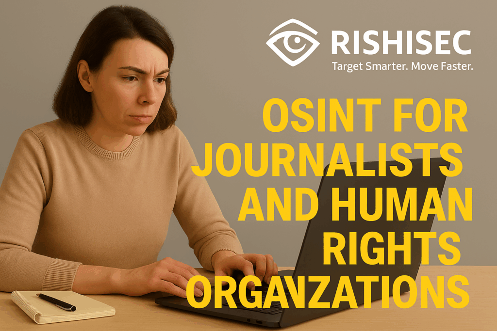 A journalist’s OSINT setup with open-source tools, link analysis graph, and digital evidence files on screen